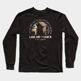 Lee Ho Fooks - Soho London - 1978 - Warren Zevon - Werewolves of London - Howl at the Moon - Distressed Long Sleeve T-Shirt